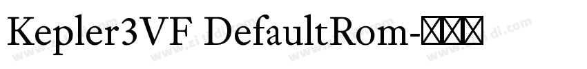 Kepler3VF DefaultRom字体转换